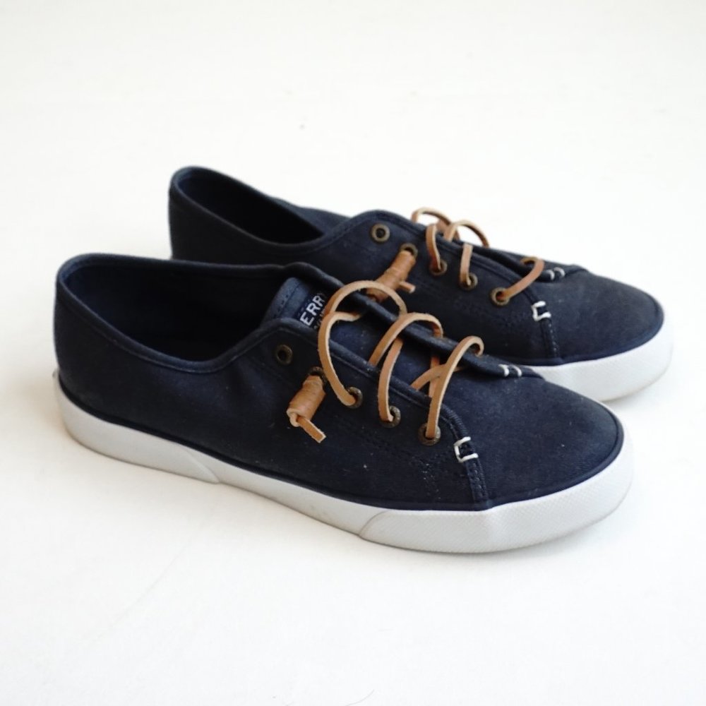 Sperry Navy Seacoast Slip On Sneakers Size 7